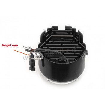 LED RING BLACK HEADLIGHT EU APPROVED SUPERLIGHT FOR HARLEY DAVIDSON V-ROD