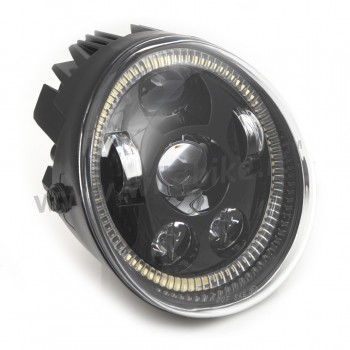 LED RING BLACK HEADLIGHT EU APPROVED SUPERLIGHT FOR HARLEY DAVIDSON V-ROD