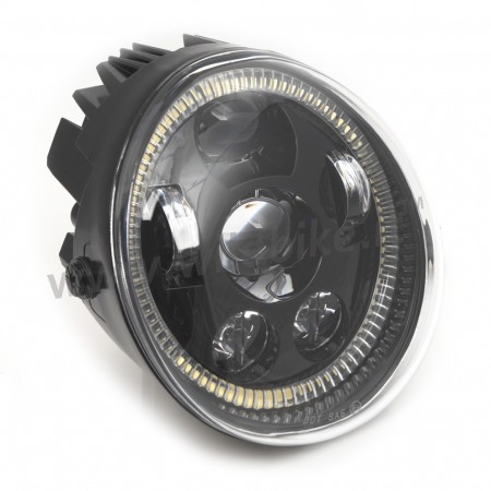LED RING BLACK HEADLIGHT EU APPROVED SUPERLIGHT FOR HARLEY DAVIDSON V-ROD