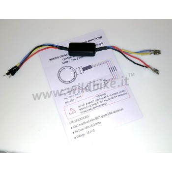 INDICATORI DI DIREZIONE FRECCE MULTIFUNZIONE NERE CREE LED PER MOTO CUSTOM E HARLEY DAVIDSON