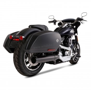POTS D'ÉCHAPPEMENT RINEHART SLIP-ON 4 " NOIR POUR HARLEY DAVIDSON FLSB SPORT GLIDE '18-'19
