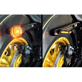 MINI CLIGNOTANTS ARRIERE NOIR LED EU APPROUVÉ POUR HARLEY DAVIDSON XL SPORTSTER '96-'19
