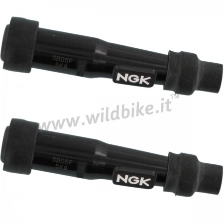 PIPETTE NGK SB05F DRITTE NERE PER CAVI DA 7 MM CANDELE MOTO