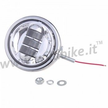 FARI AUSILIARI ANTERIORI A LED OMOLOGATI CROMATI DA 120 MM PER MOTO E HARLEY DAVIDSON