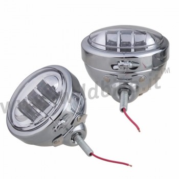 UNIVERSAL LED SPOTLIGHTS EU APPROVED 120 MM CHROME FOR MOTORCYCLE AND HARLEY DAVIDSON