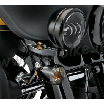 FARI AUSILIARI ANTERIORI A LED OMOLOGATI NERI DA 120 MM PER MOTO E HARLEY DAVIDSON