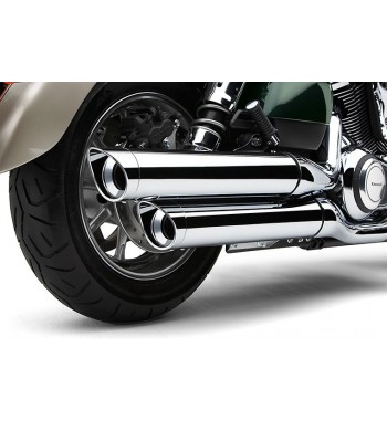 AUSPUFFANLAGEN SLIP ON COBRA SCALLOPED CHROM KAWASAKI VN 1700 CLASSIC