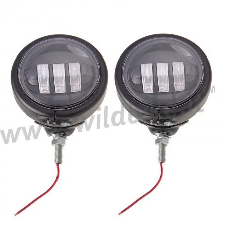FARI AUSILIARI ANTERIORI A LED OMOLOGATI NERI DA 120 MM PER MOTO E HARLEY DAVIDSON