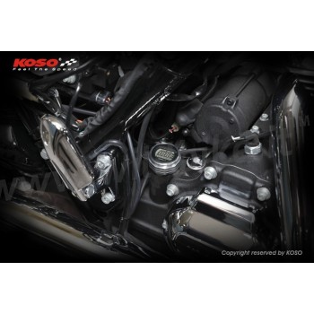 TAPPO SILVER ASTINA LIVELLO E TERMOMETRO DIGITALE OLIO PER HARLEY DAVIDSON FLH FLT TOURING 07-16