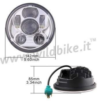 CORPS DE PHARES AVANT À 6 LED EU APPROUVÉ 5.75 SUPERLIGHT CHROME POUR HARLEY DAVIDSON FXD DYNA '97-'17