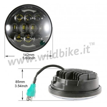 SCHEINWERFERKÖRPER 12 LED EMC FRONT EU GENEMIGHT SCHWARZ SUPERLIGHT MOTORRAD