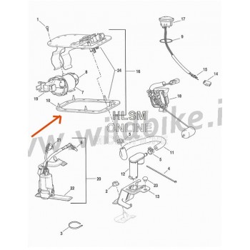 GUARNIZIONE PER POMPA CARBURANTE OEM 61381-02 HARLEY DAVIDSON FXST/FLST SOFTAIL '02-17