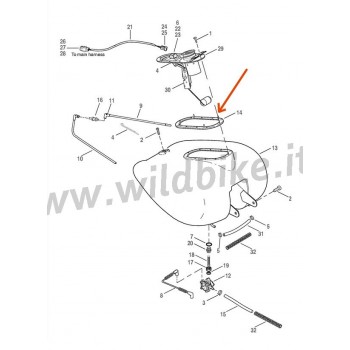 JOINT POUR PORTE DE POMPE A CARBURANT OEM 61402-02 HARLEY DAVIDSON FLH/FLT TOURING '02-07