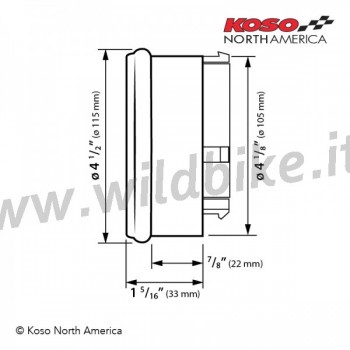 MULTIMETER TACHOMETER LCD KOSO HD-05 FOR  HARLEY DAVIDSON '11-'19
