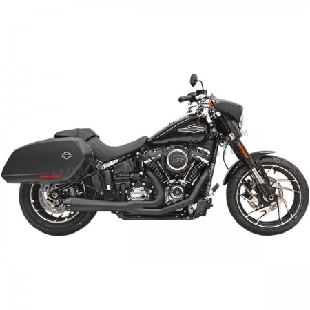 EXHAUST BASSANI ROAD RAGE 2INTO1 SHORT BLACK HARLEY DAVIDSON FLSB SOFTAIL SPORT GLIDE 18-24