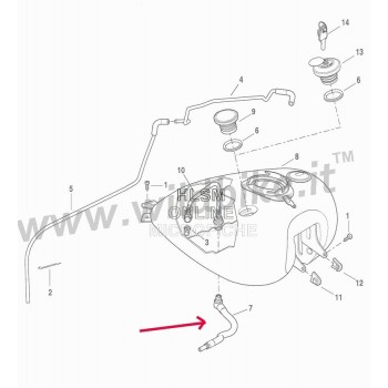 TUBO CARBURANTE BENZINA EFI INIEZIONE OEM 62905-08 PER HARLEY DAVIDSON  FLH/FLT TOURING '14-'17