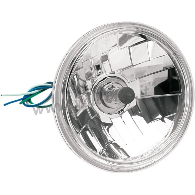 PARABOLA INTERNA FARO ALOGENA 5.75" H4 55/60 W PER MOTO CUSTOM E HARLEY DAVIDSON