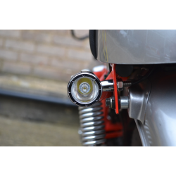 INDICATORI FRECCE POSTERIORI MULTIFUNZIONE CROMATE CREE LED PER MOTO CUSTOM E HARLEY DAVIDSON