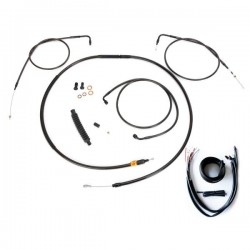 KITS DE CABLE/LIGNE DE FREIN COMPLETS POUR GUIDON MINI APE HANGER HARLEY DAVIDSON XL SPORTSTER ABS '14-'19