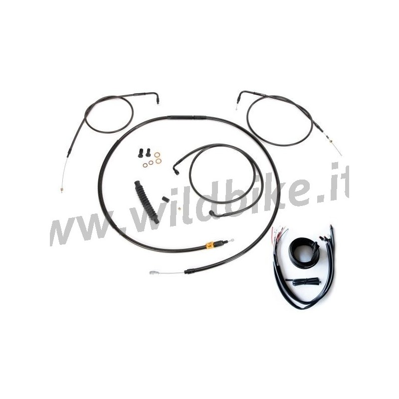 KIT CAVI/FRENI COMPLETI PER MANUBRIO MINI APE HANGER HARLEY DAVIDSON XL SPORTSTER ABS '14-'19