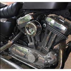 FILTRO ARIA TC BROS LOUVERED CROMATO PER HARLEY DAVIDSON XL SPORTSTER '91-'19
