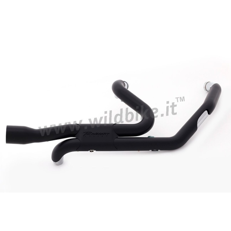 BLACK HEADER KIT RINEHART SLIMLINE DUALS 2INTO2 FOR HARLEY DAVIDSON TOURING M-EIGHT '18-'20