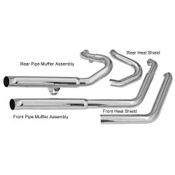 EXHAUST SYSTEMS BASSANI PROSTREET 2-2 CHROME HARLEY DAVIDSON SOFTAIL 2018-2024