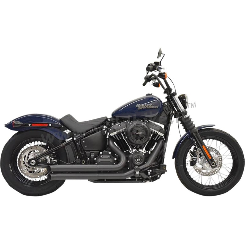SYSTÈME D'ÉCHAPPEMENT BASSANI PROSTREET 2-2 NOIR POUR HARLEY DAVIDSON SOFTAIL M-EIGHT '18-'20