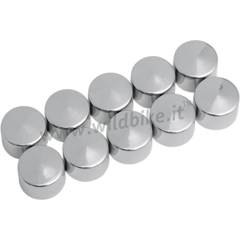 CHROME BOLT COVERS FROM 9/16" M14 HEX CUSTOM BIKE AND HARLEY DAVIDSON