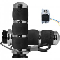 GRIFFE BEHEIZTER AVON AIR VELVET SCHWARZ/CHROM FÜR HARLEY DAVIDSON 86-21