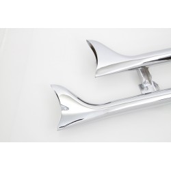 SCARICHI MARMITTE FISHTAIL PINNA DI SQUALO CROMATE PER INDIAN SCOUT 15-23