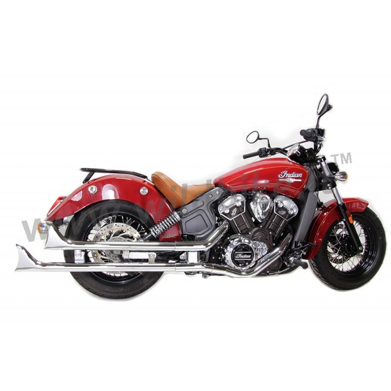 SILENCIEUX POTS ÉCHAPPEMENTS FISHTAIL CHROME POUR INDIAN SCOUT '15-'20