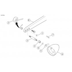 KIT VERLEGUNG HINTERE OEM 53959-06 BLINKER VERCHROMT für HARLEY DAVIDSON FXST/FLST SOFTAIL '03-'17