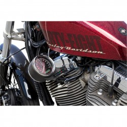 SUPPORTO LATERALE NERO GRINZATO DI MONTAGGIO TACHIMETRO STD PER HARLEY DAVIDSON XL SPORTSTER '89-'20