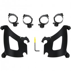 PARABREZZA CUPOLINO BULLET FAIRING NERO PER HARLEY DAVIDSON FLSL SOFTAIL SLIM M-EIGHT