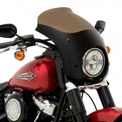 PARE-BRISE BULLET FAIRING NOIR POUR HARLEY DAVIDSON FLSL SOFTAIL SLIM M-EIGHT
