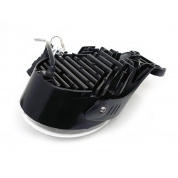 FARO ANTERIORE OMOLOGATO SUPERLIGHT LED ANGEL EYE NERO CON STAFFA PER MOTO HARLEY DAVIDSON V-ROD