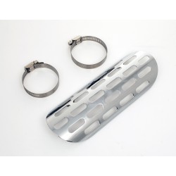 HEAT SHIELD PERFORATED LENGHT 23 CM.OEM HD 85203-84 CHROME FOR EXHAUST MUFFLERS MOTORCYCLE