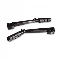 HIGHWAY ADJUSTABLE MOUNTS FRAME 32MM (1-1/4 ") BLACK FOOTPEGS MOTORCYCLE