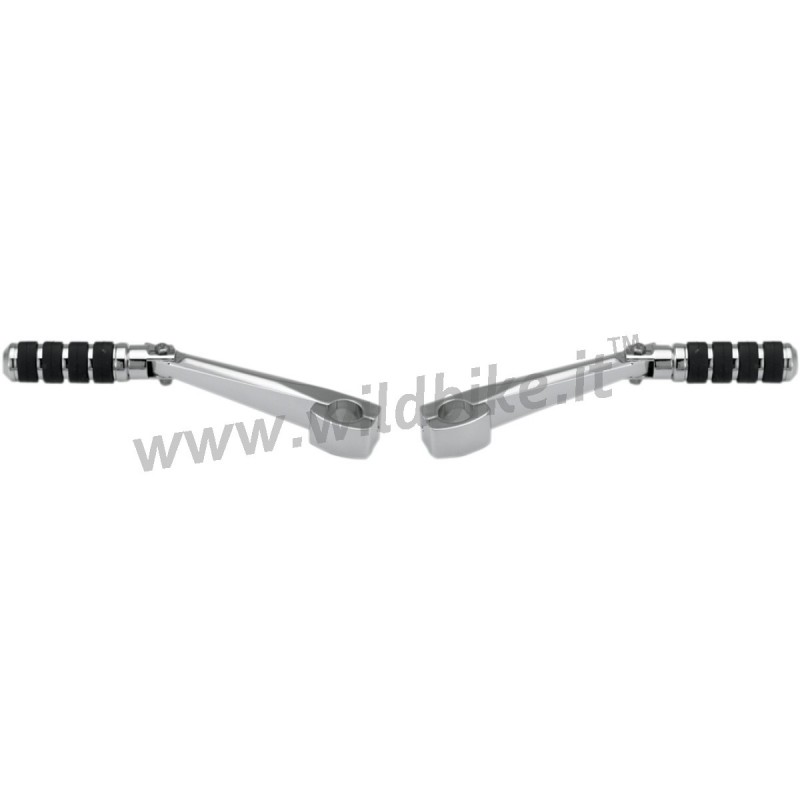 POGGIAPIEDI REGOLABILI HIGHWAY CROMATI CON ATTACCHI 38 MM (1-1/2") SU TELAIO MOTO