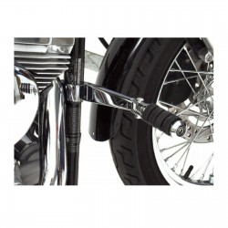 POGGIAPIEDI REGOLABILI HIGHWAY CROMATI CON ATTACCHI 38 MM (1-1/2") SU TELAIO MOTO