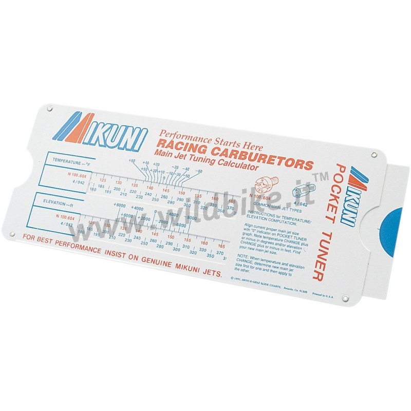 CALCULATION TOOL FOR MIKUNI CARBURETORS JET TUNING MOTORCYCLE