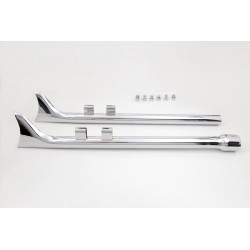 SILENCIEUX D'ECHAPPEMENTS SLIP-ON WYATT FISHTAIL 33" CHROME HARLEY DAVIDSON  FLH/FLT TOURING 17-24