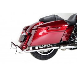 SCARICHI MARMITTE SLIP-ON WYATT FISHTAIL 33" CROMATI HARLEY DAVIDSON  FLH/FLT TOURING 17-24