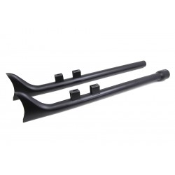 SILENCIEUX D'ECHAPPEMENTS SLIP-ON WYATT FISHTAIL 33" NOIR MATTE HARLEY DAVIDSON FLH/FLT TOURING 17-24