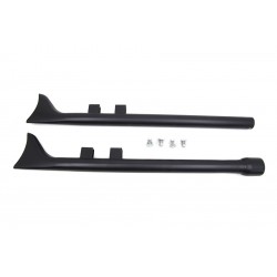 EXHAUSTS MUFFLER SLIP-ON WYATT FISHTAIL 33" FLAT BLACK HARLEY DAVIDSON FLH/FLT TOURING 17-24