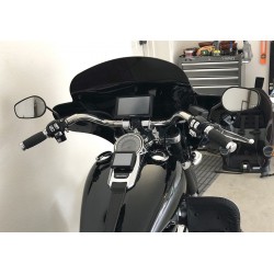 PARABREZZA BATWING FAIRING NERA HARLEY DAVIDSON FLSB SPORT GLIDE M-EIGHT 18-24