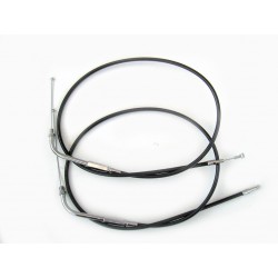 BLACK THROTTLE AND IDLE CABLE SET 34.84" 88 CM LENGHT HARLEY DAVIDSON FXS FLS SOFTAIL 1996-2017