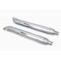 SILENCIEUX POTS ÉCHAPPEMENTS SLIP-ON 4" TURN-OUT CHROME POUR INDIAN CHIEF 14-21