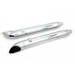 SILENCIEUX POTS ÉCHAPPEMENTS SLIP-ON 4" TURN-OUT CHROME POUR INDIAN CHIEF 14-21